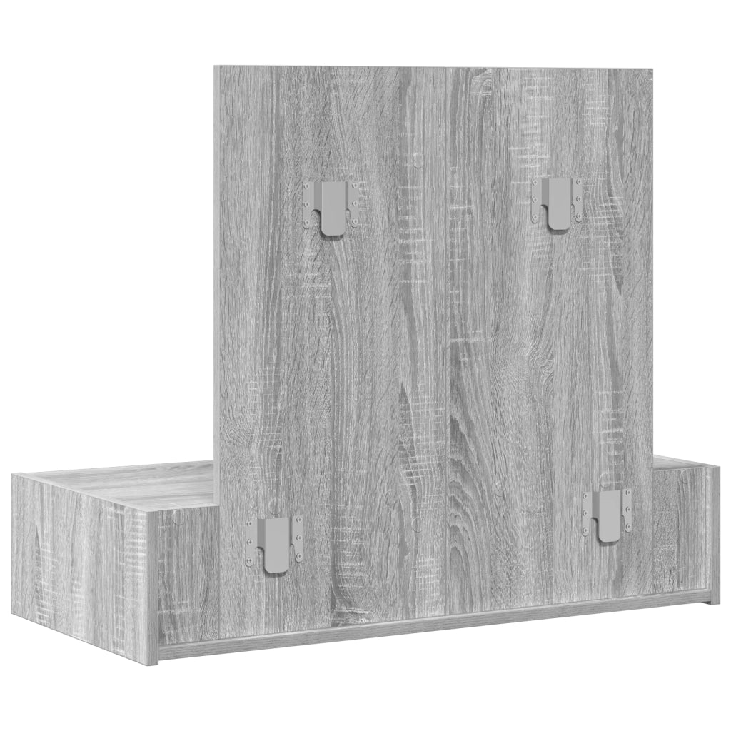 Tavolo da trucco a muro grigio sonoma 83x40x70 cm