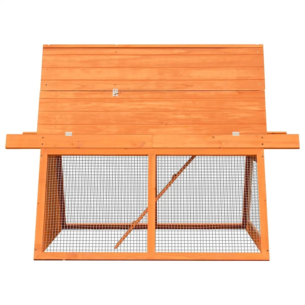 Conigliera in Legno Massello di Pino e Abete 152x128x108 cm