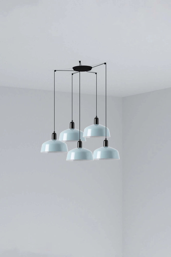 TATAWIN M metallo 5L Lampada a sospensione blu grigiastro