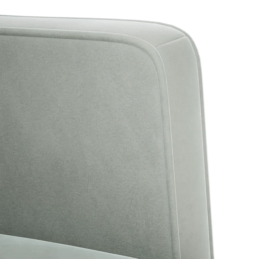 Divano Sedia con Braccioli-Poltrona-Sofa Relax Grigio Chiaro 53 cm in Velluto