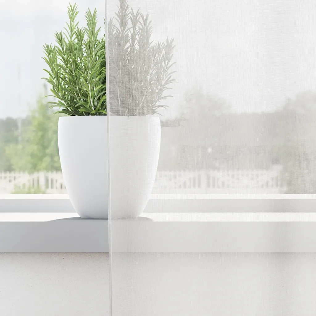 Tende in Voile con Occhielli 2 pz Bianco 4102151