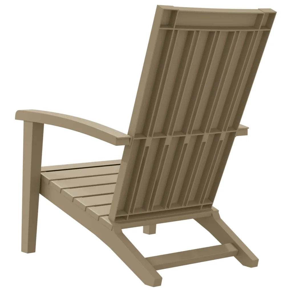 Sedie Adirondack da Giardino 2 pz | Sedie da Esterno Polipropilene Marrone Chiaro