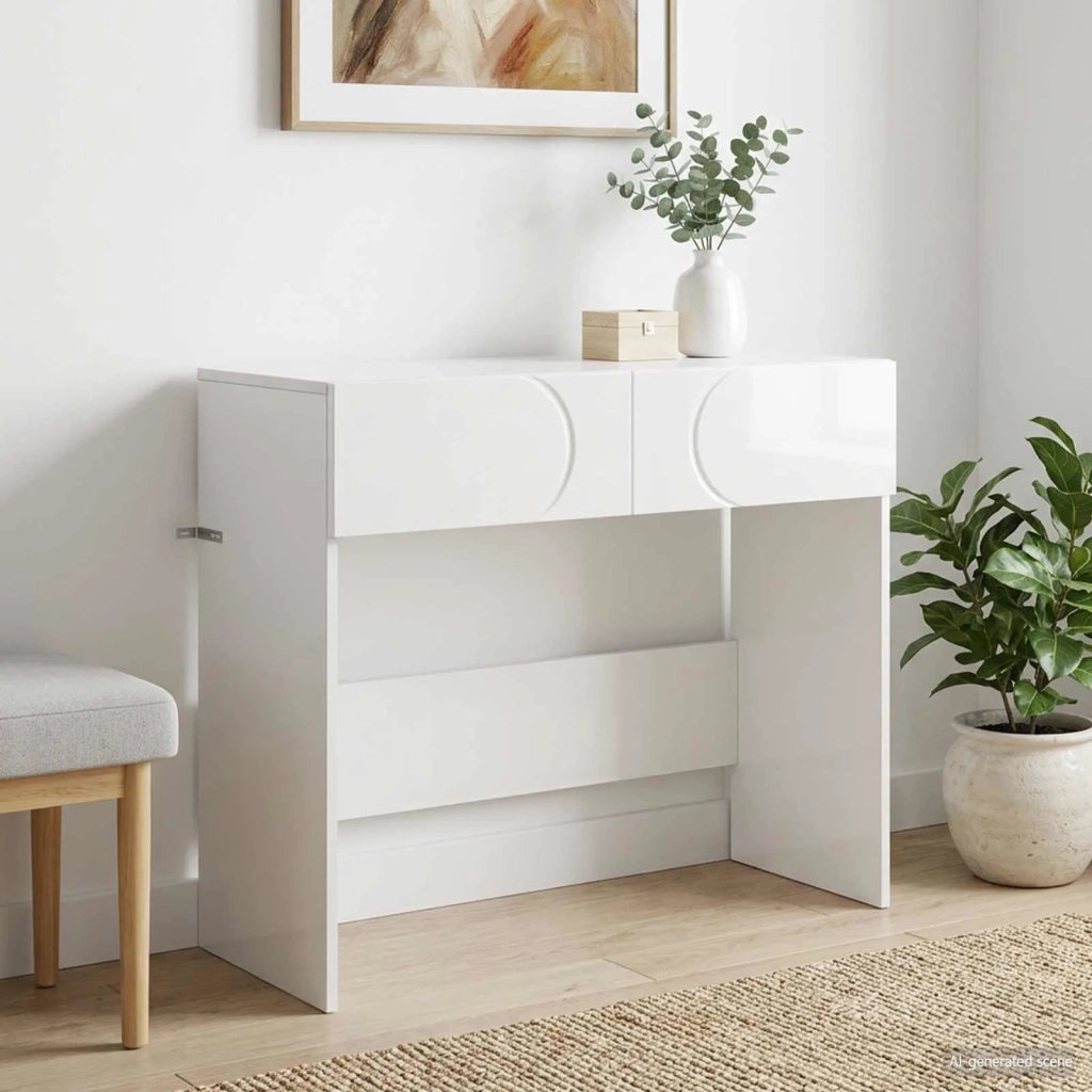 Tavolo consolle Bianco Lucido 96,5 x 38 x 75 cm 8011643