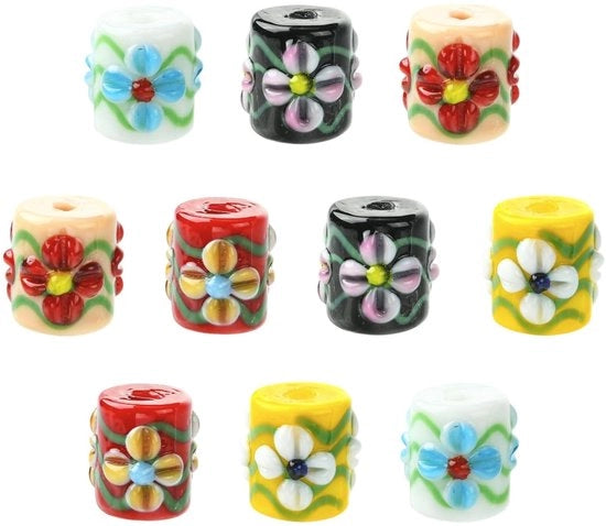 Accessori per gioielli - 10 pezzi - Supporti di distanziamento colorati - 5 colori - 13x13mm - Ideali per l'artigianato