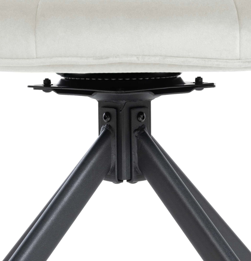 Sedia da pranzo Westport Velvet crema