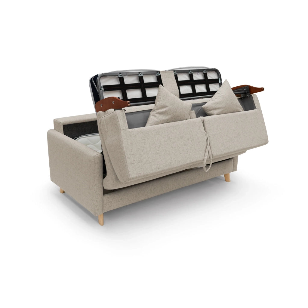 Edgar Divano letto matrimoniale in tessuto felis impermeabile T03 200 cm (mat. 160x197) beige