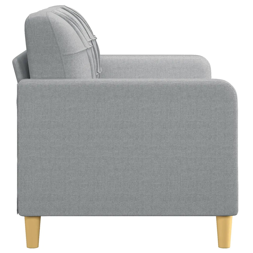 Divano a 2 Posti Grigio Chiaro 140 cm in Tessuto 359091