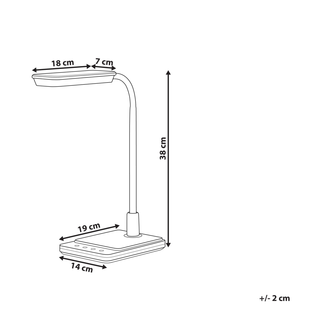 Lampada da ufficio LED bianco materiale sintetico braccio e regolabile regolatore 38 cm soggiorno ingresso cameretta