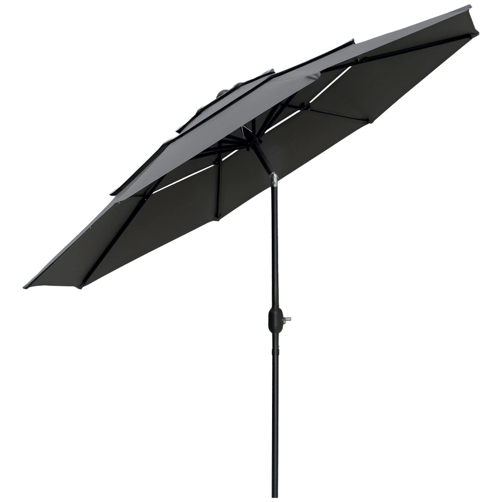 Ombrellone da giardino inclinabile ? 2,85 m ¨C Zephmum ¨C Grigio 180 g/m2