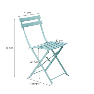 Set Tavolino e 2 Sedie Pieghevoli da Giardino Teresa Avio