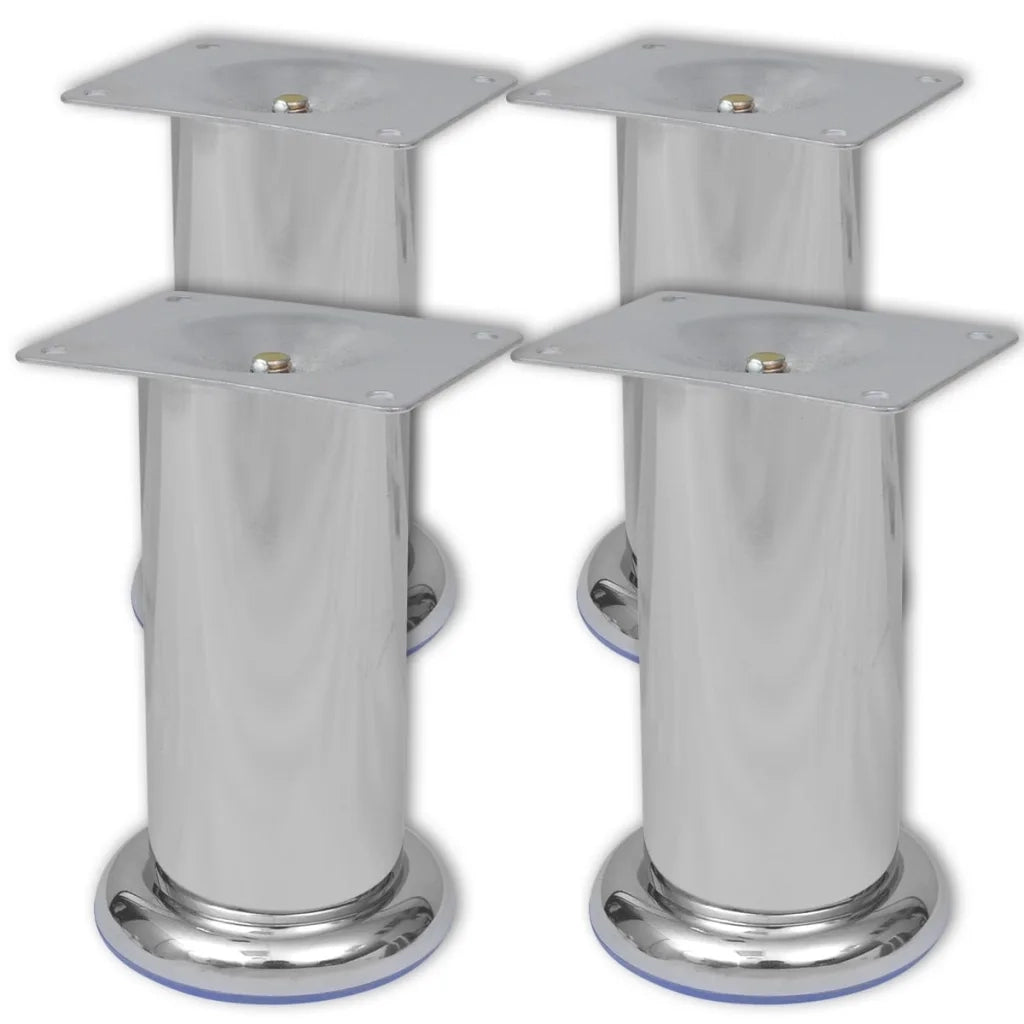 Piedini Rotondi per Divani 8 pz Cromati 120 mm CFW3421485