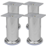 Piedini Rotondi per Divani 8 pz Cromati 120 mm CFW3421485