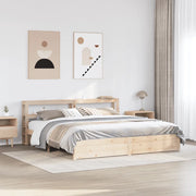 Giroletto con Testiera-Struttura Letto con testiera 180x200 cm Massello Pino 470134