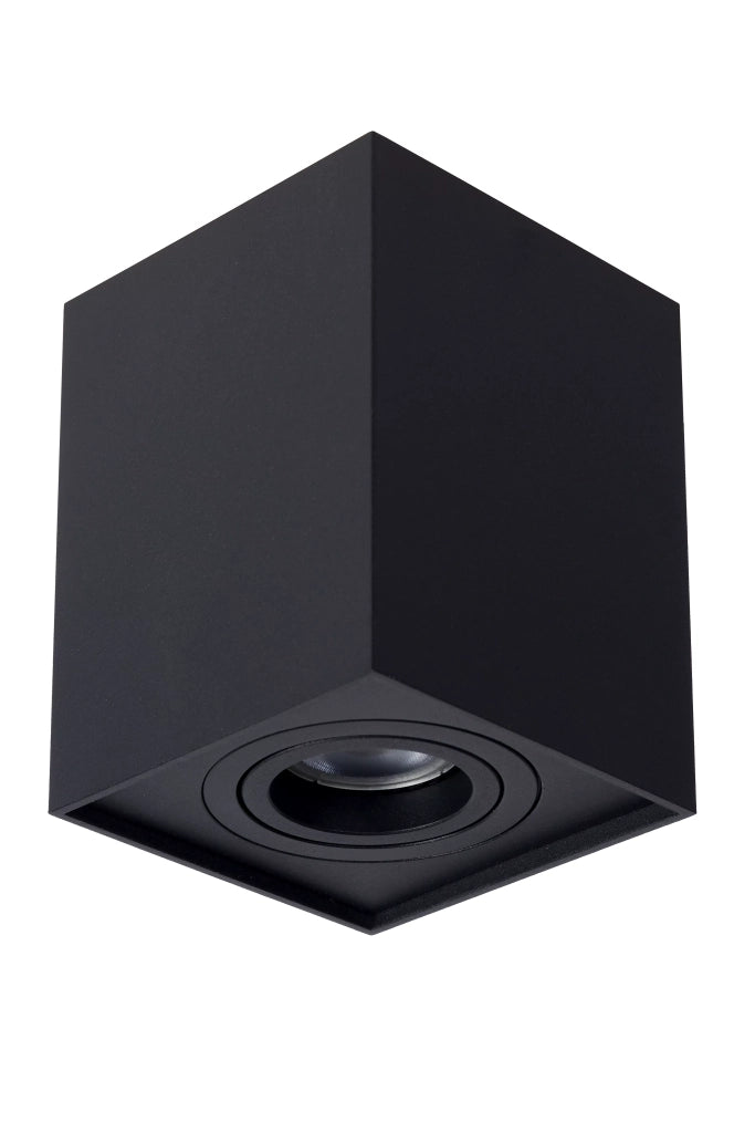 Spot soffitto quadrato nero orientabile GU10 Lucide Tube