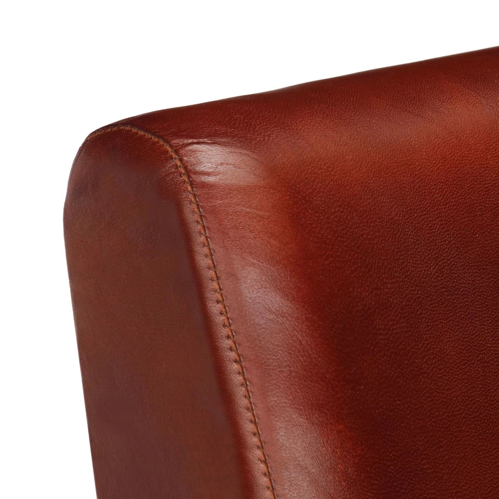 Poltrona sedia poltrona divano di design soggiorno vera pelle marrone 1102172/3