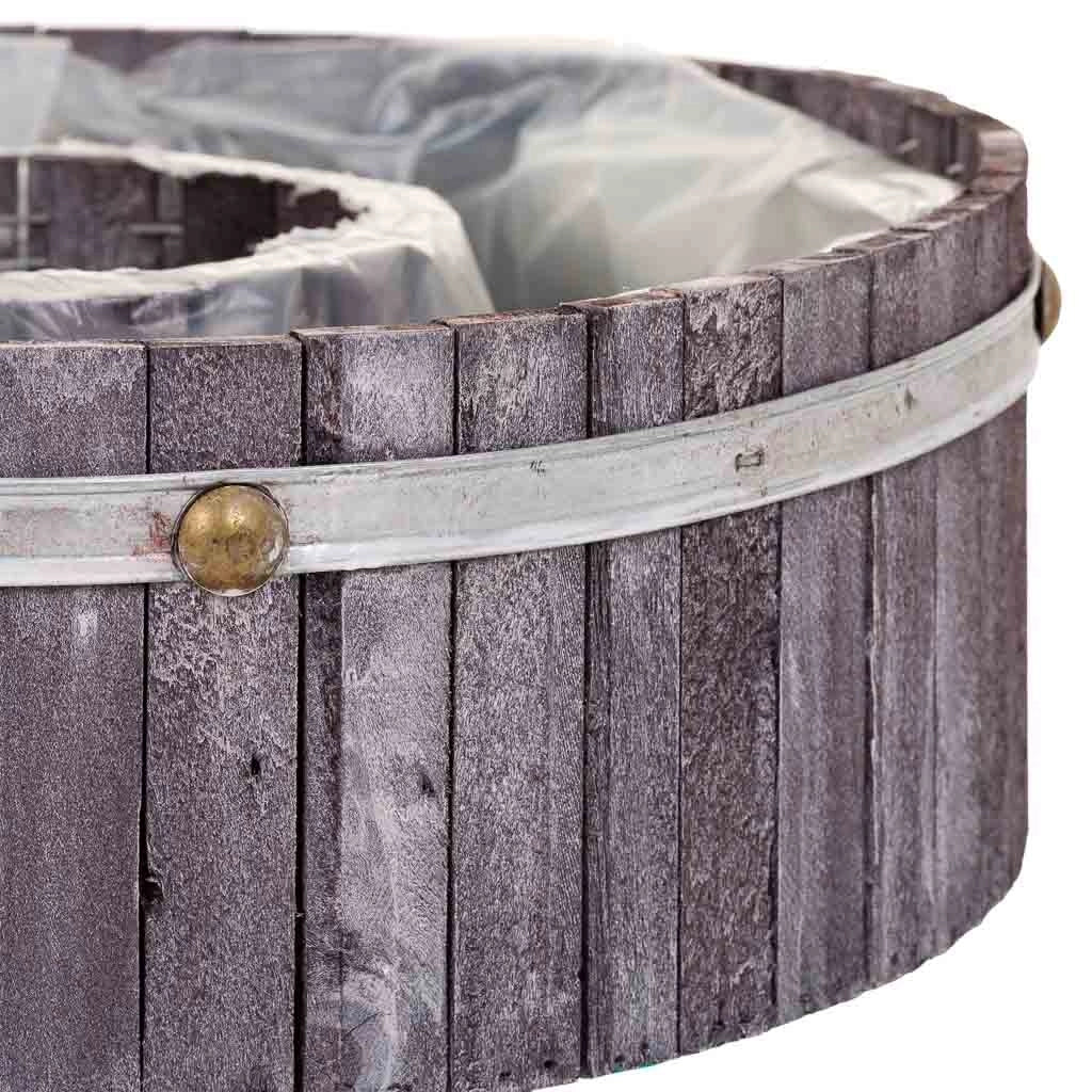 Cestino tondo in legno grigio 40x40x12h
