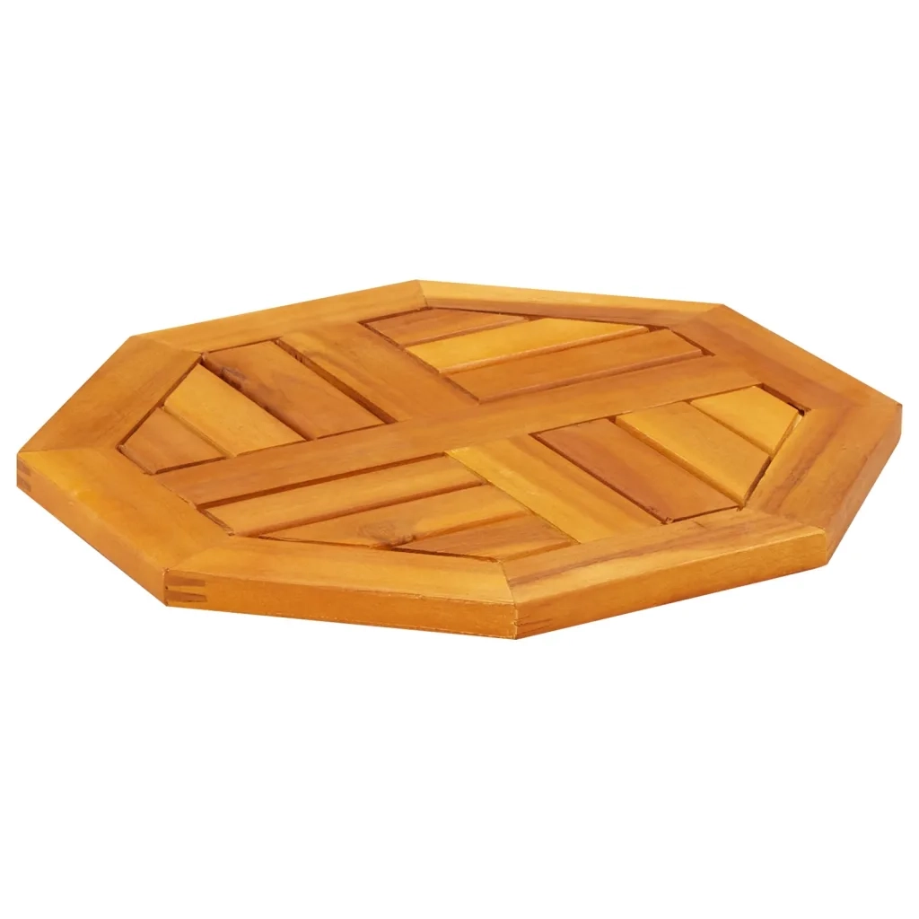 Piano per Tavolo 40x40x2 cm Ottagonale Legno Massello di Acacia