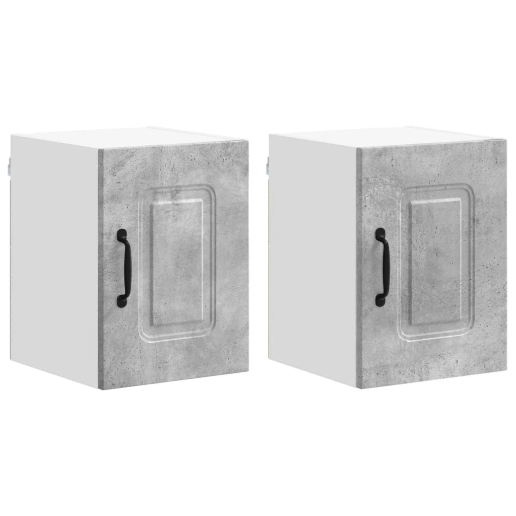 Mobile da cucina 2 pz-Set di 2 Armadio da cucina Grigio cemento 30 x 31 x 40 cm 288926