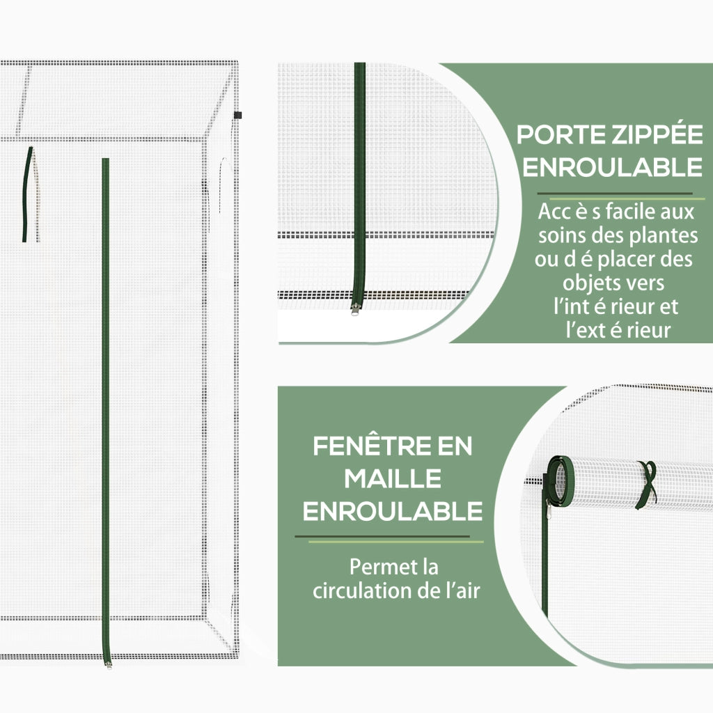 Serra da Giardino ¨C zephmum ¨C 200x76x168 cm Bianco Acciaio PE