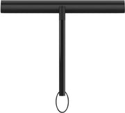 Douchewisser a schiuma, 26 cm, con nucleo in acciaio inossidabile, con manico in silicone, per doccia, cabina doccia, bagno, pulizia specchio, pulizia vetro, pavimenti - Nero