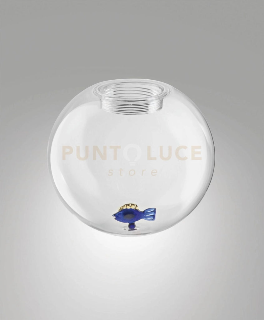 3804-51-371 DIFFUSORE IN VETRO TRASPARENTE D.15CM C/PESCE PER 8W