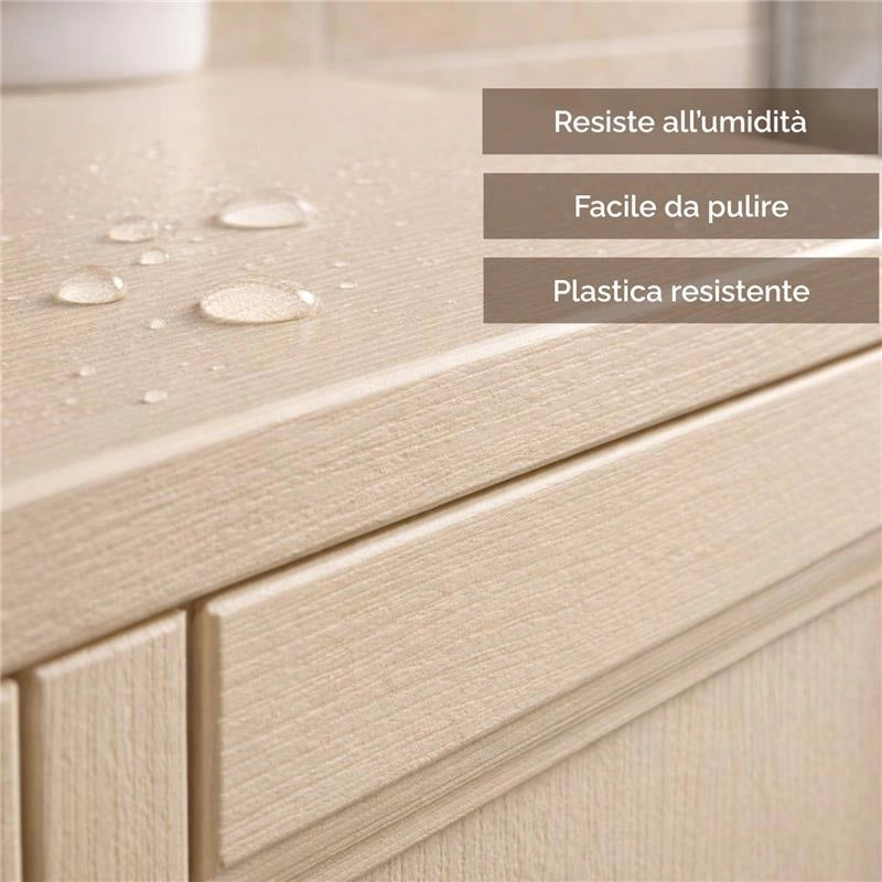 MOBILE 2 MODULI ANGORA 40X43X85,5 CM CON ANTE TRAFORATE – SOLUZIONE SALVASPAZIO PER ORGANIZZAZIONE CASA E ZONA LIVING
