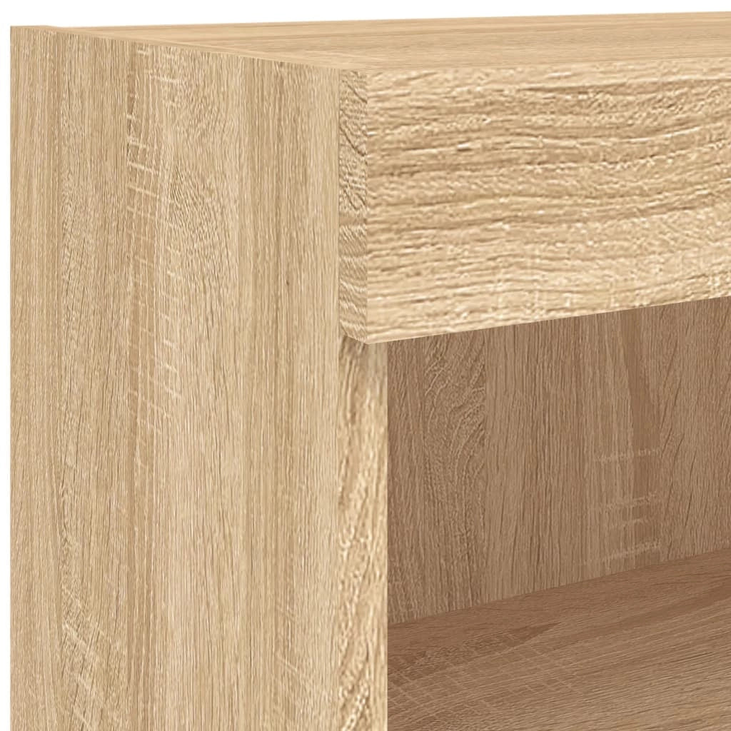 Mobile TV multimediale scaffale TV credenza mobile TV sala da pranzo soggiorno camera da letto con illuminazione a LED 8 pezzi legno ingegnerizzato rovere Sonoma marrone 02_0029482
