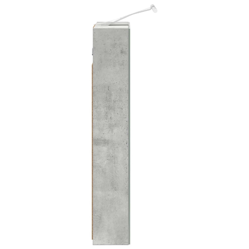 Mobiletto per specchio da bagno con lo scaffale Grigio cemento 889034