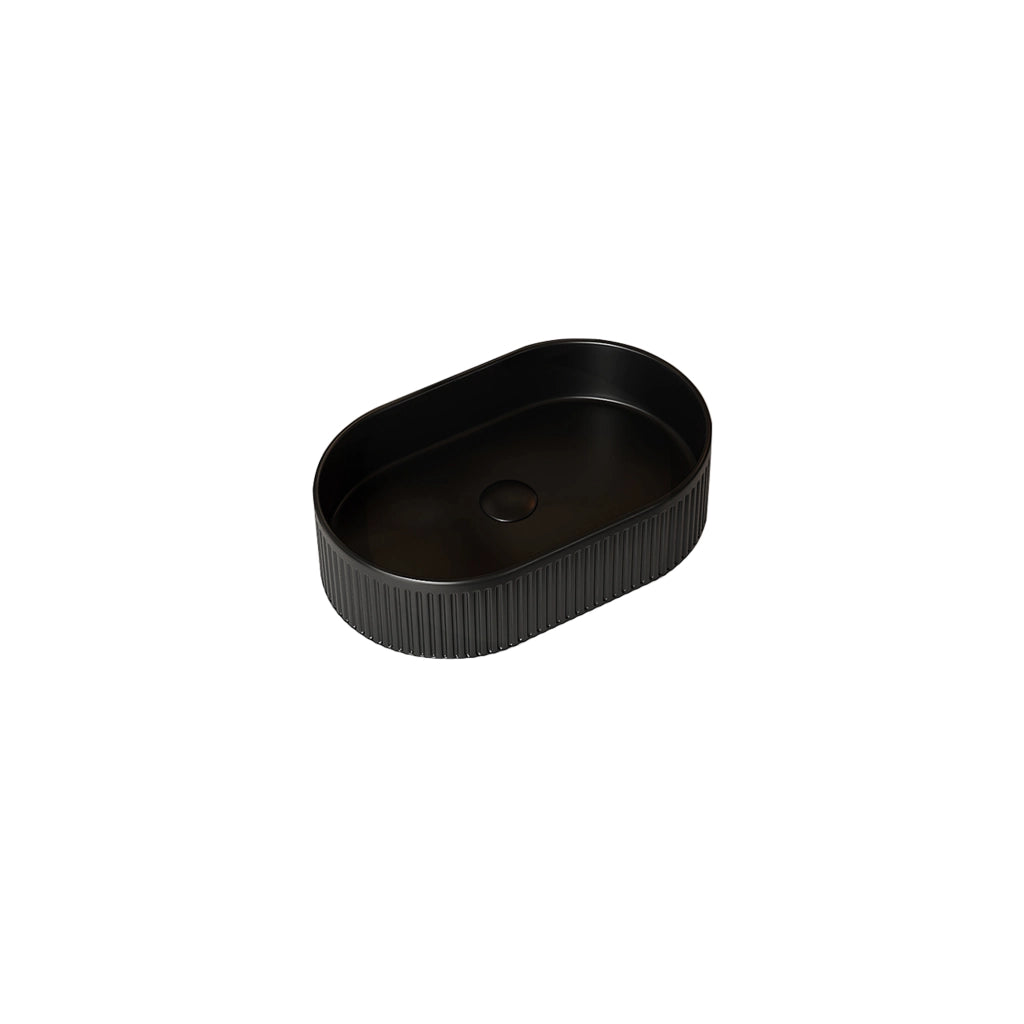 LAVABO in ceramica nero con foro rubinetteria preforato