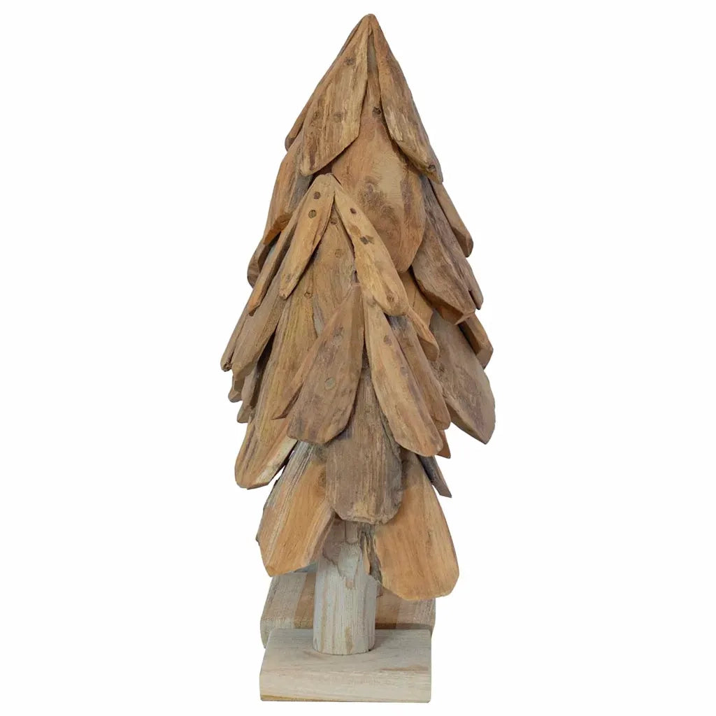 Albero di Natale | Decorazioni natalizie 3 pz Marrone Legno massello di teak