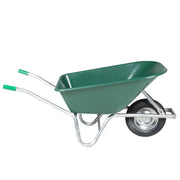 vidaXL Carriola Verde 90 L 150 kg in Acciaio Zincato e Plastica