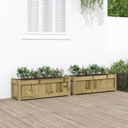 Fioriere da Giardino 2 pz in Legno di Pino Impregnatocod mxl 132543