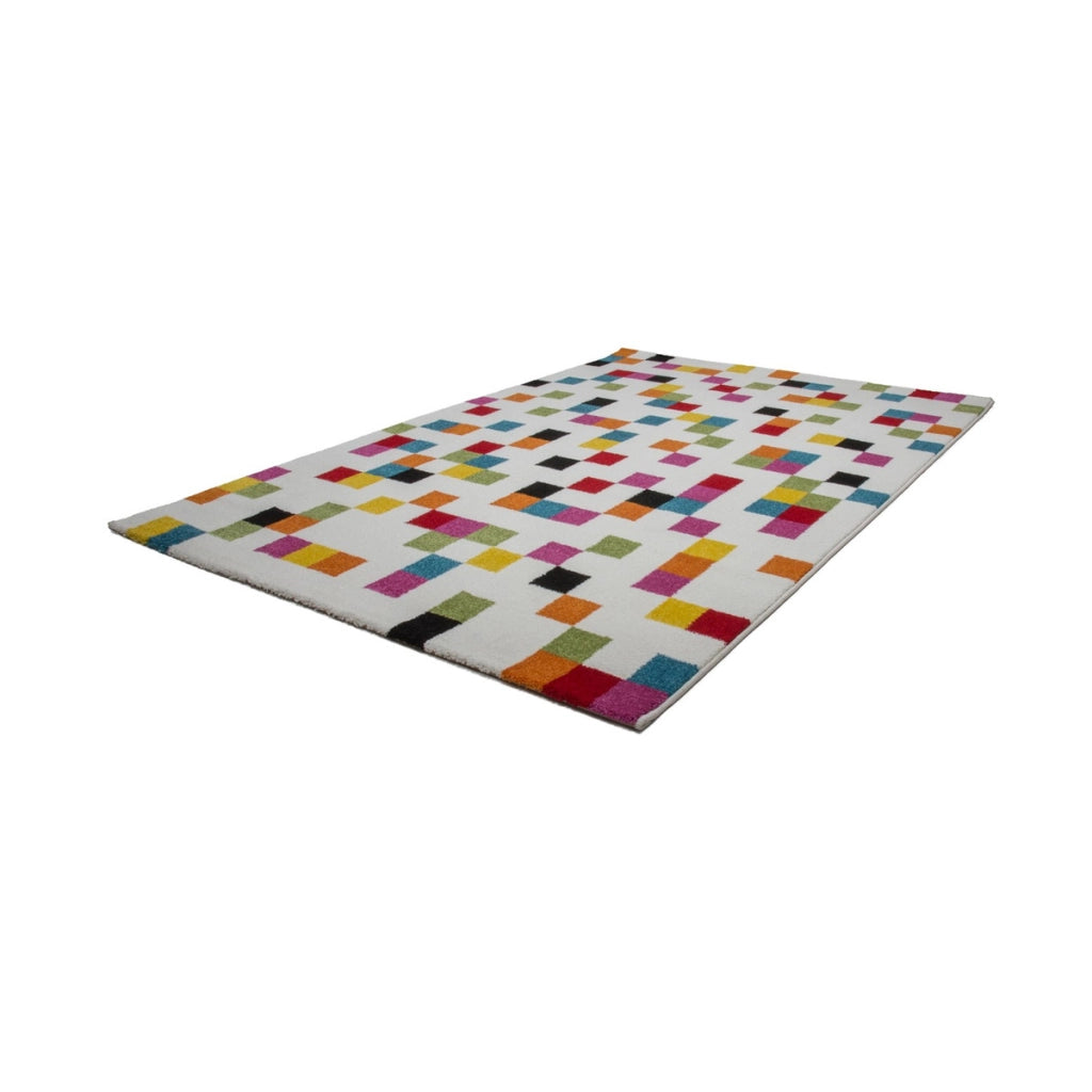 Tappeto a pelo corto Caribbean multicolor a quadri
