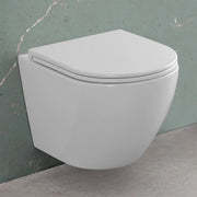 Wc sospeso con scarico a vortice e copriwc soft-close Tao
