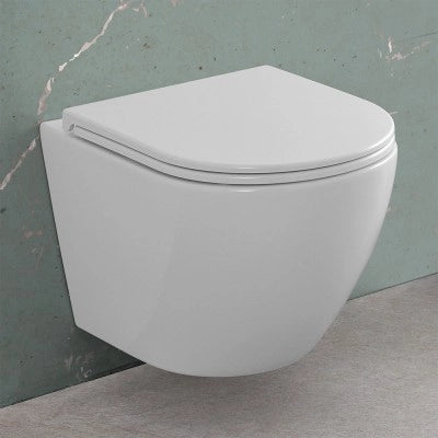 Wc sospeso con scarico a vortice e copriwc soft-close Tao