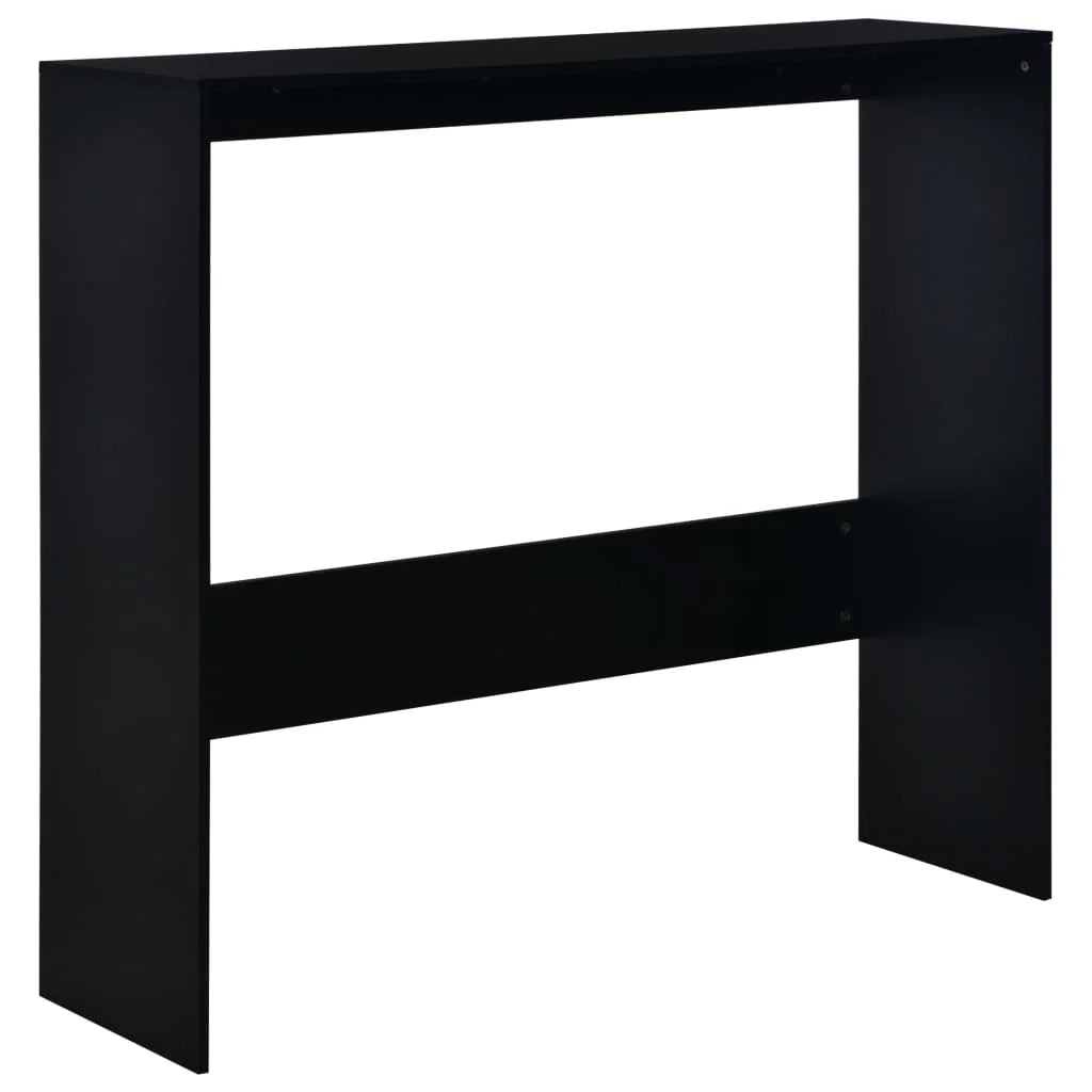 Tavolo alto da bar/bistrot con 2 piani neri 130 cm 0902039