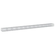 Gabbione recinto a gabbia muro di contenimento con coperchio 1200 x 100 x 50 cm ferro zincato argento 02_0040133