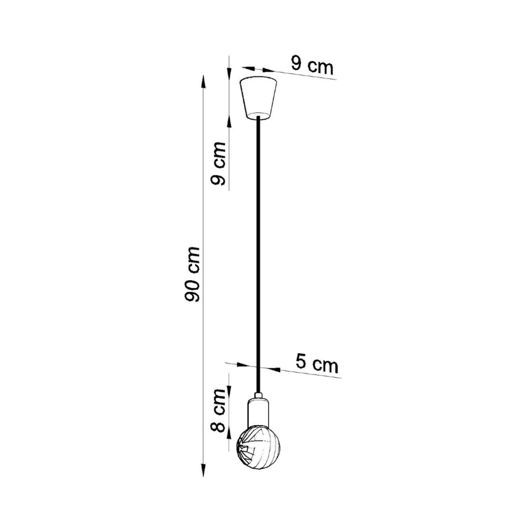 Lampada sospensione Matero 1 bianca E27 Pure Lume IP20