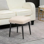 Pouf imbottito Sgabello multifunzione per salotto e camera con seduta morbida in poliestere Beige