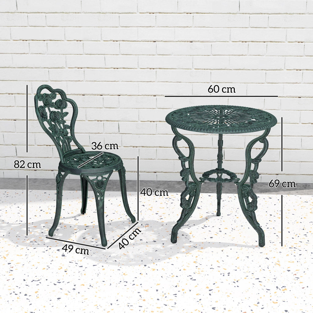 Set Bistrot 2 Posti per Esterno ¨C Zephmum ¨C Antracite Gussaluminium