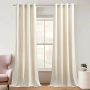 Set di tende in flanella pesante - Tende con anelli - Set da 2 pezzi - H 260 x B 132 cm - Tende opache - Tende in flanella oscuranti - Decorazione per finestre