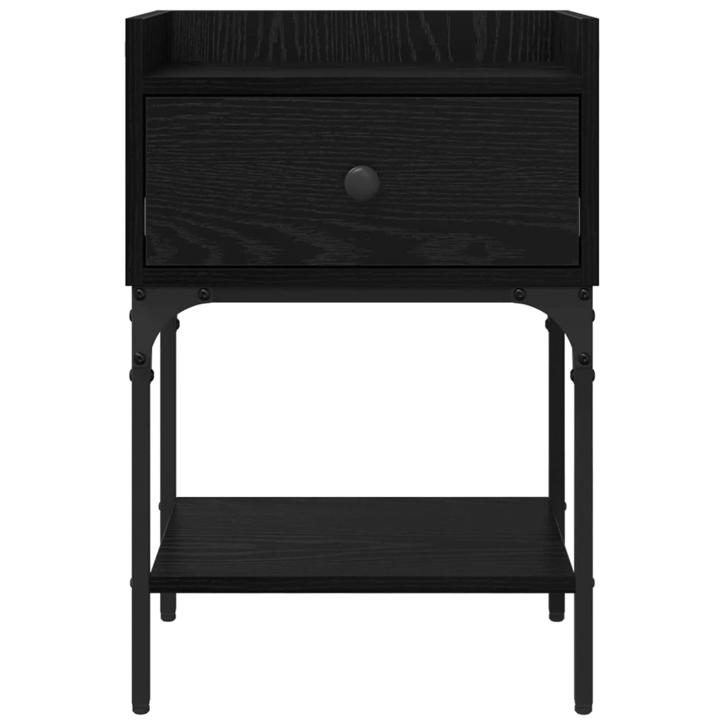 Comodino Rovere Nero 40 x 29 x 60 cm Legno multistrato 881830