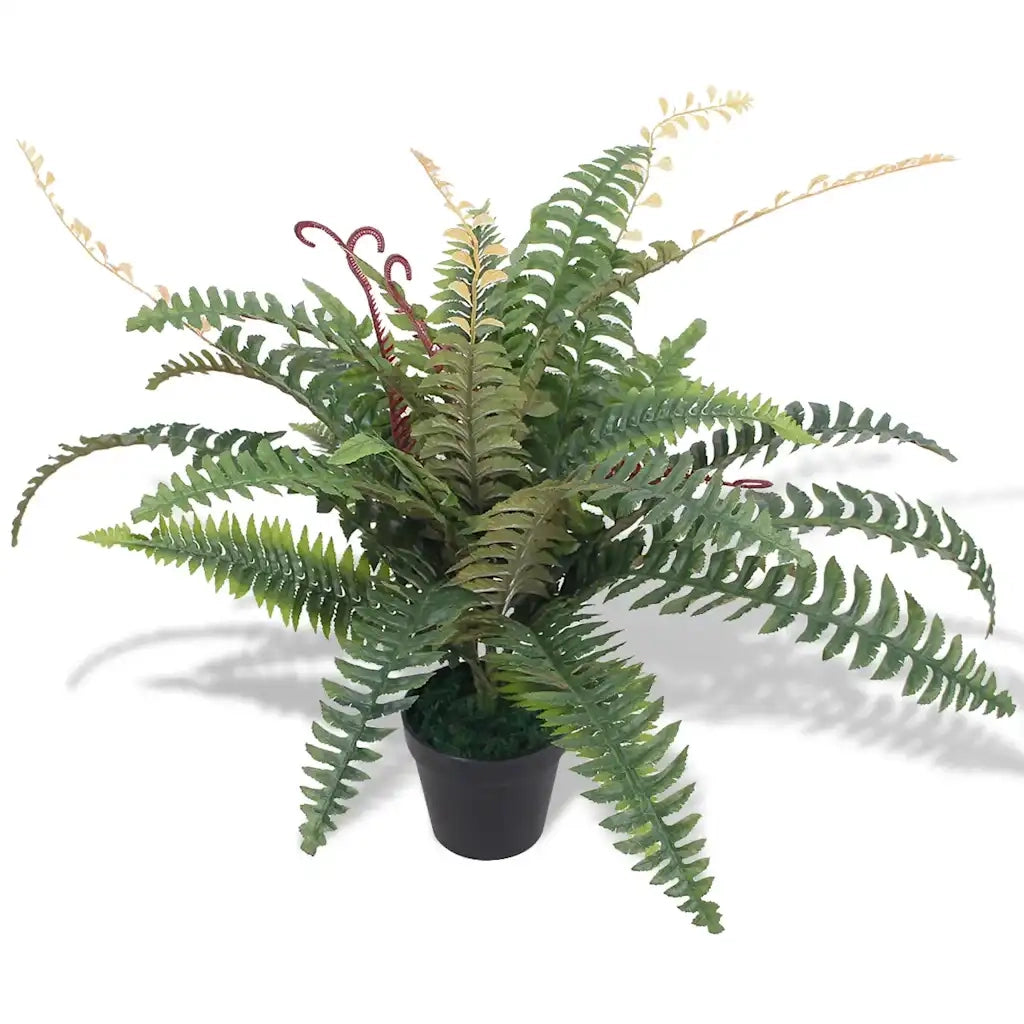 Felce Pianta Artificiale con Vaso 60 cm Verde 244438