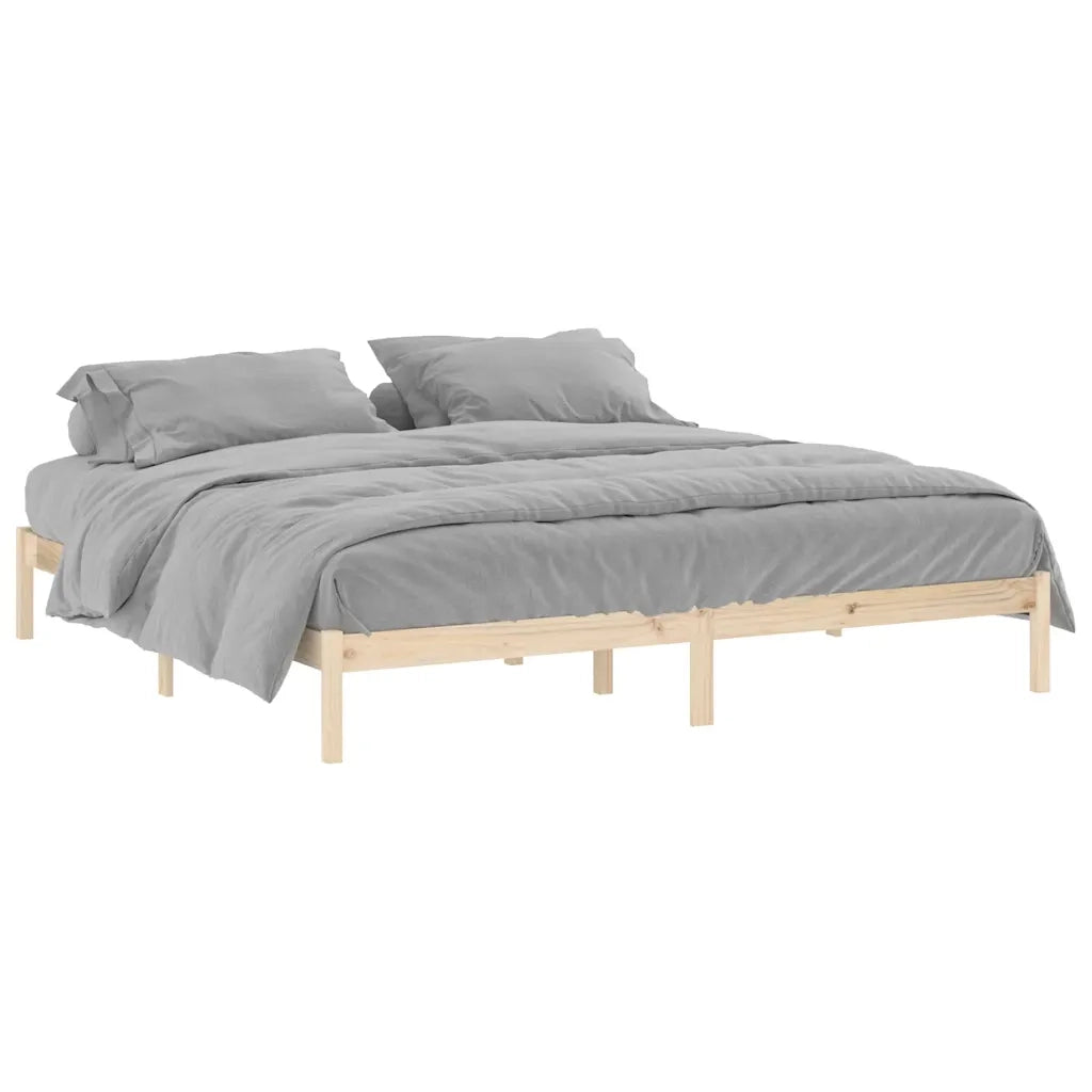 Giroletto senza Materasso-Struttura Letto 193x203 cm in Legno di Pino King