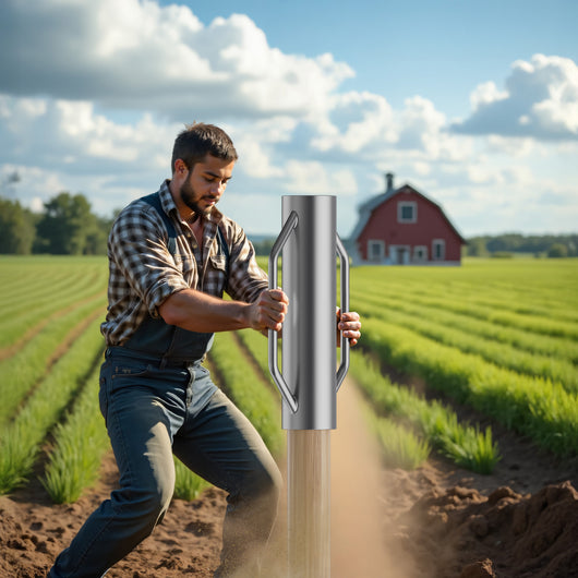 Battipalo manuale per recinzione, in acciaio Ø 14cm 13,5 kg con manici, per pali recinti