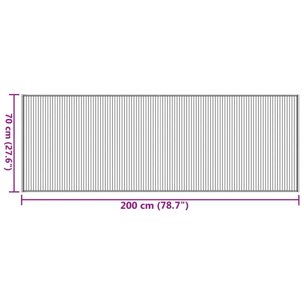Tappeto Rettangolare Grigio 70x200 cm in BambÃ¹