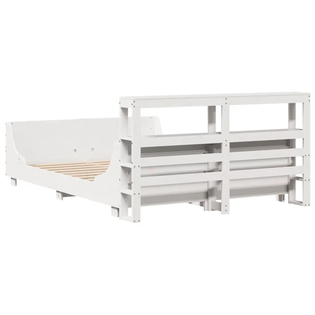 Letto senza Materasso Bianco 150x200 cm Legno Massello di Pino 3306457