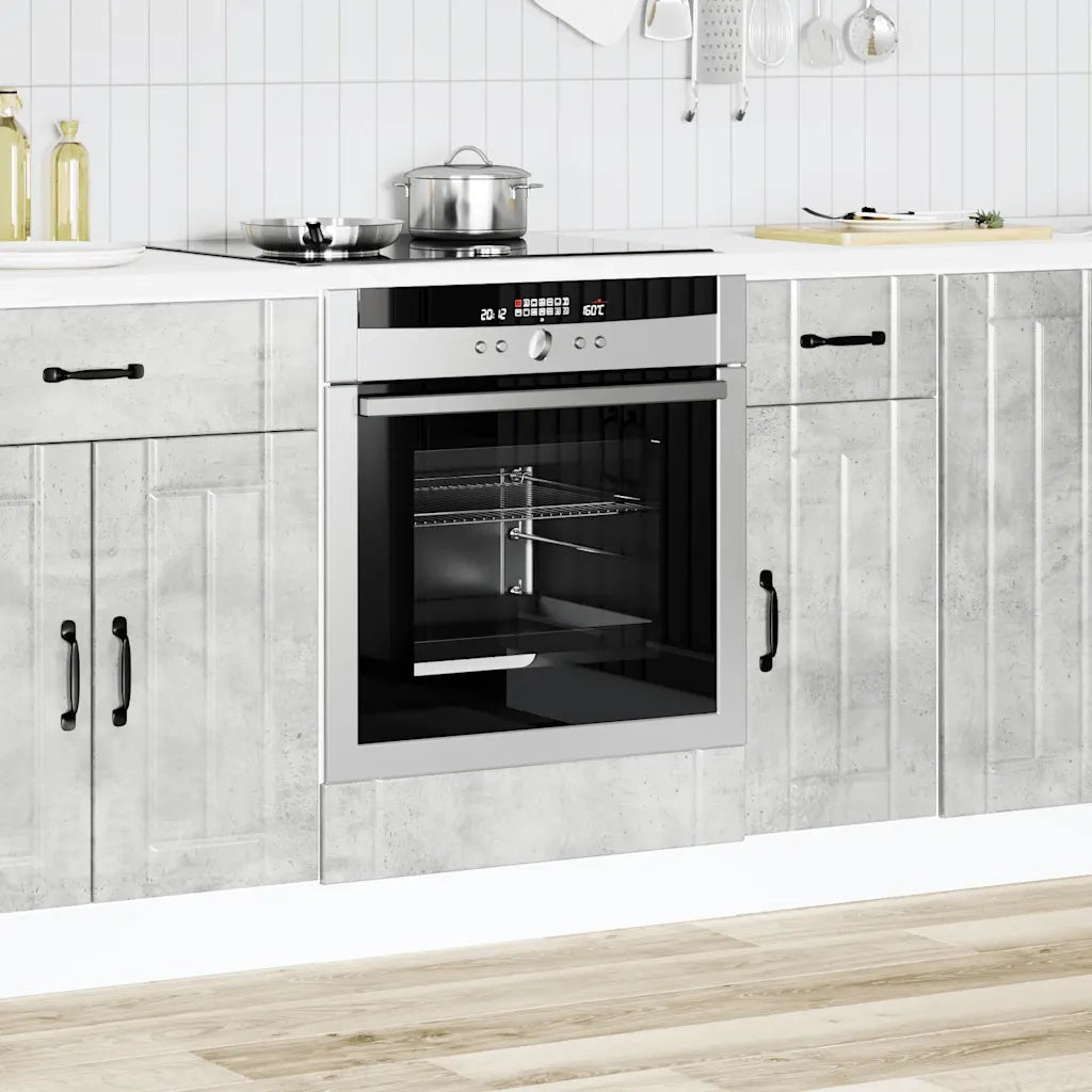 Armadio Forno Lucca Grigio Cemento in Legno Multistrato