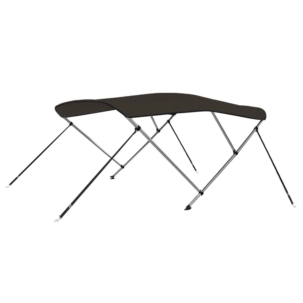 Bimini di Prua con Tendalino 3 Archi Nero 183x196x137 cm