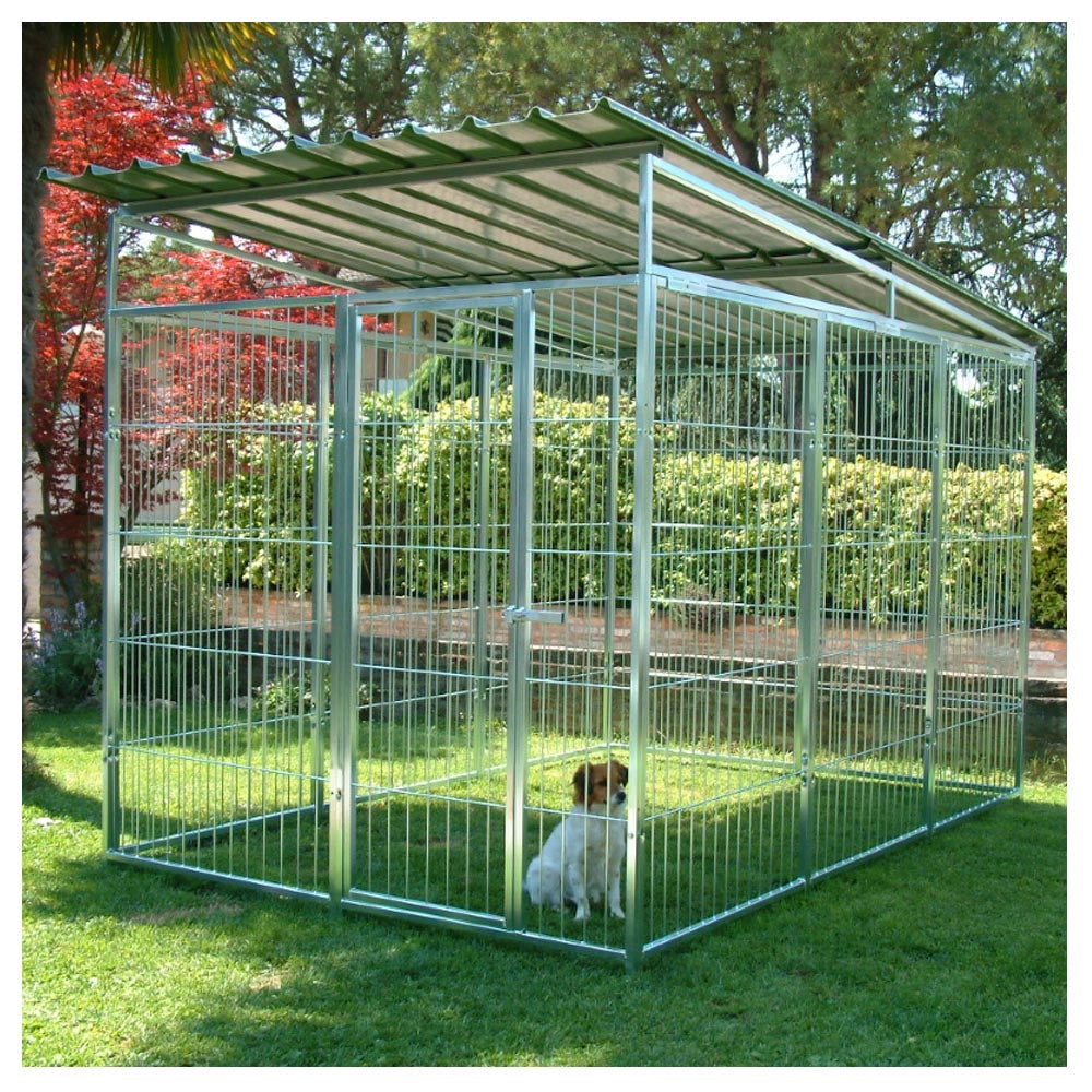 Recinto per cani 3x2 metri con copertura box modulare viteria compresa